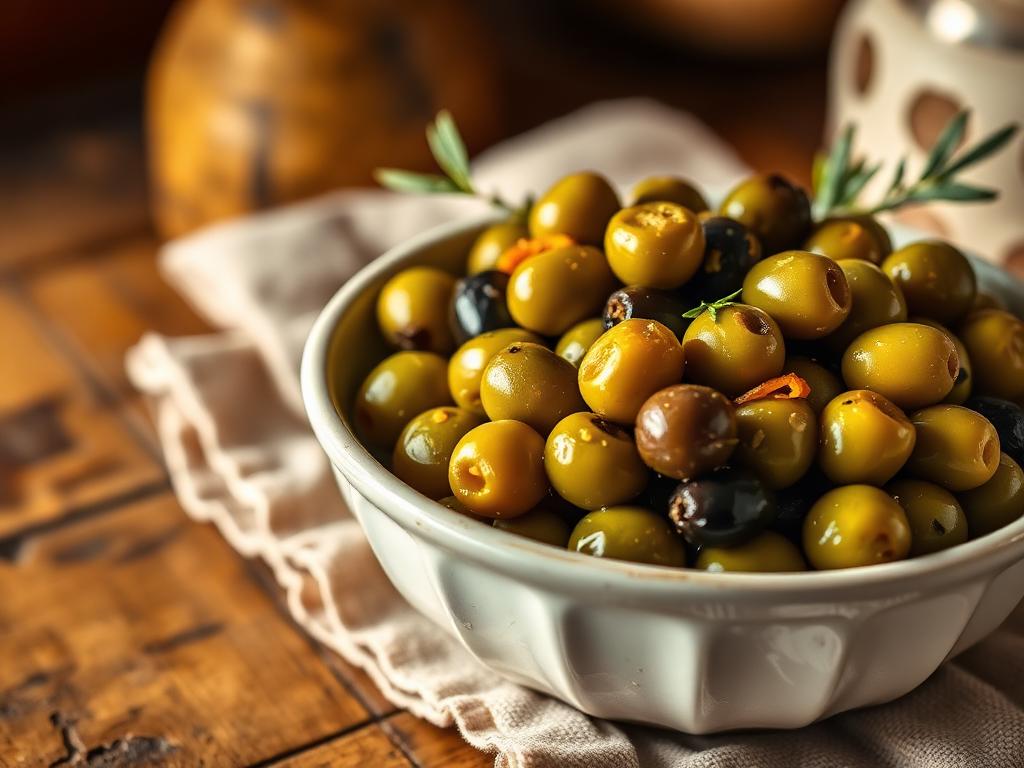 Olive marinate con agrumi ed erbe — ricetta della Nonna