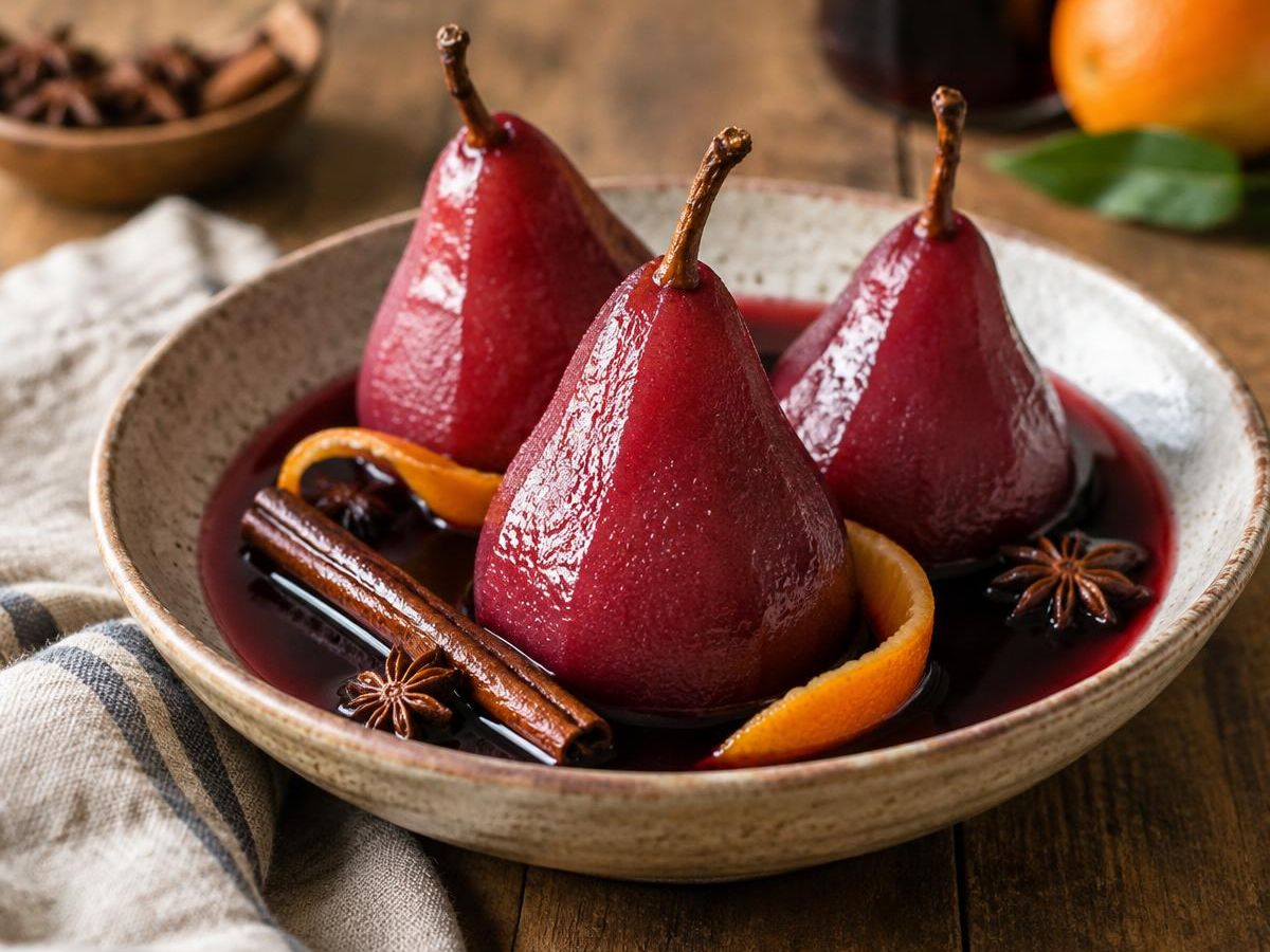 Pere cotte al vino e spezie — ricetta della Nonna