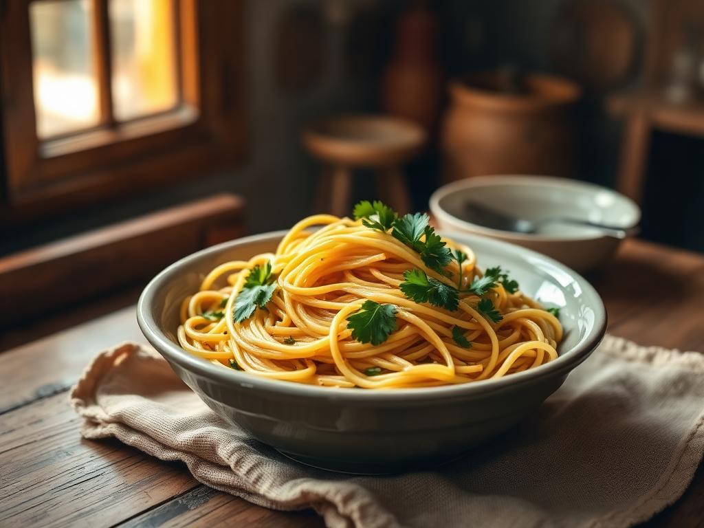 Spaghetti aglio, olio e peperoncino