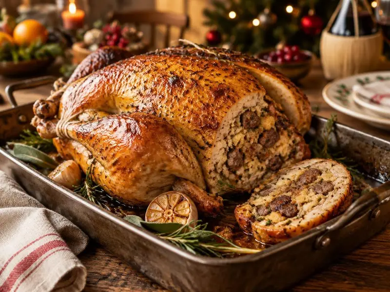 Cappone ripieno al forno — ricetta della Nonna
