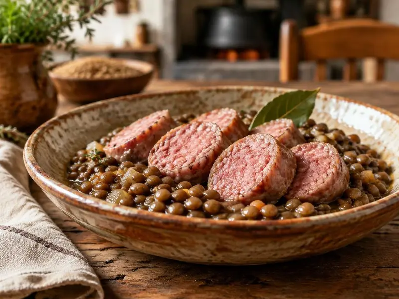Cotechino con lenticchie di Capodanno — ricetta della Nonna