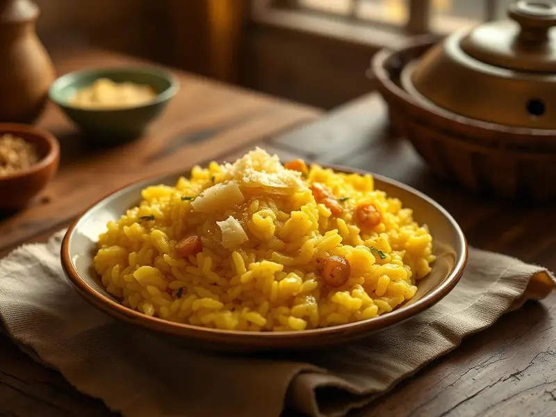 Risotto allo zafferano — ricetta della Nonna