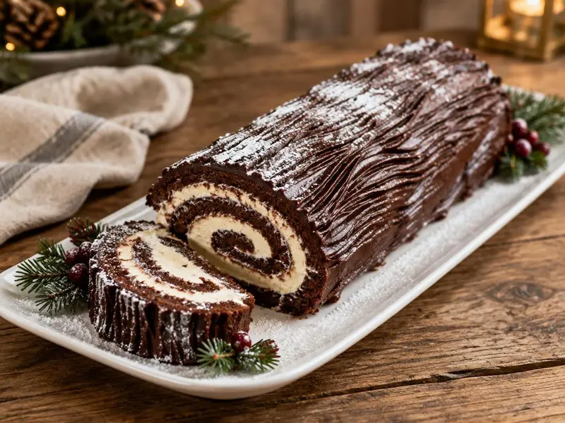 Tronchetto di Natale al cioccolato — ricetta della Nonna